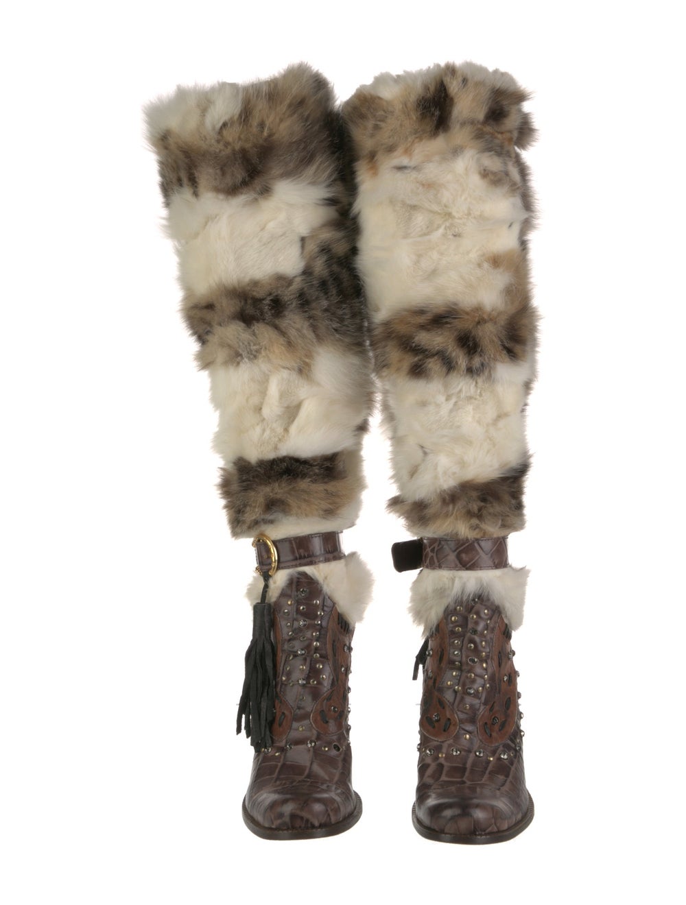 animal print lace up boots