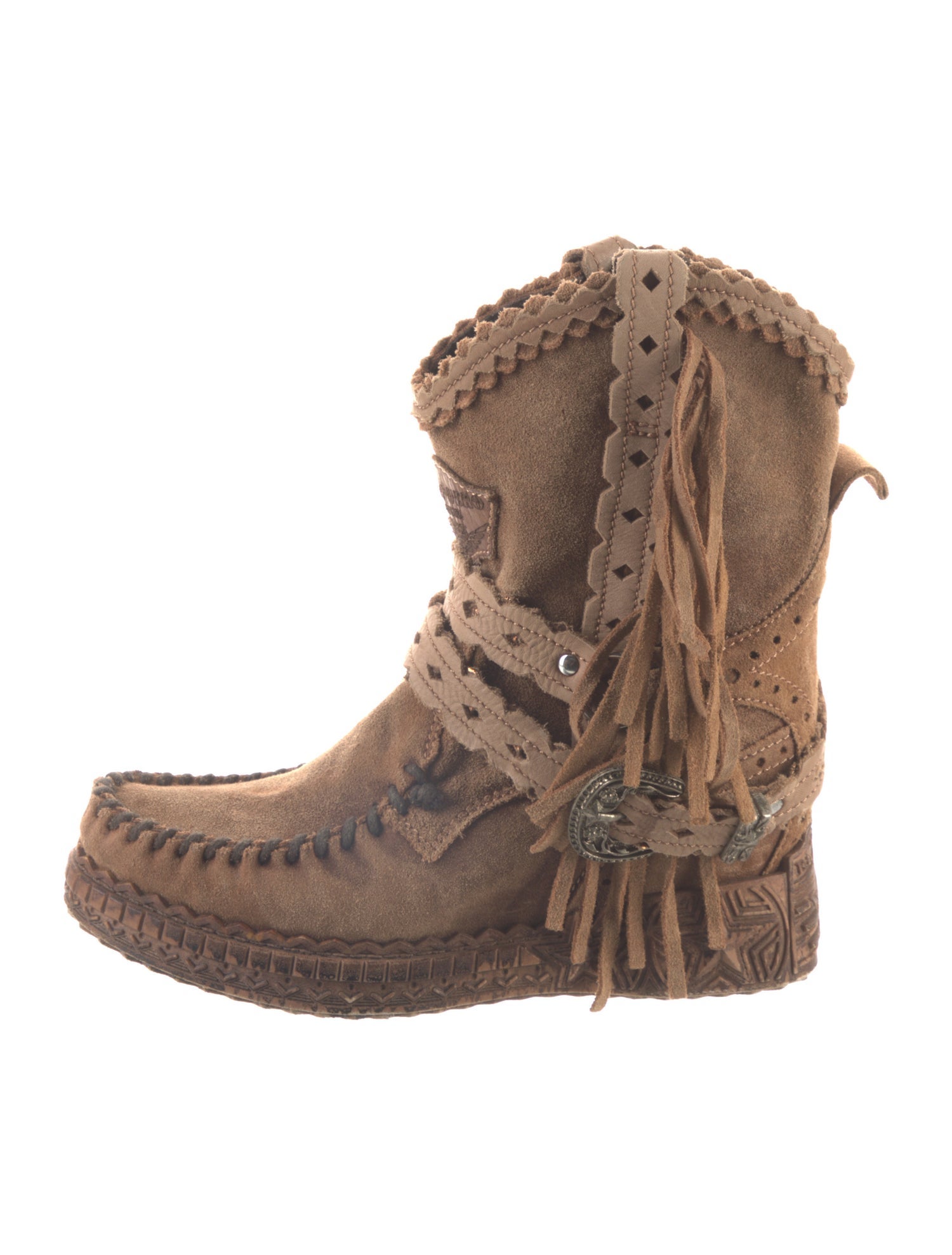 El Vaquero Suede Lace-Up Boots