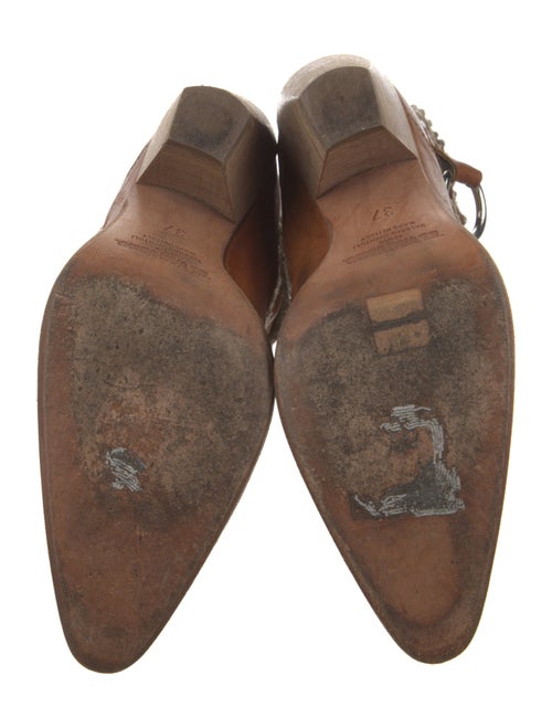 El Vaquero Leather Whipstitch Trim Lace-Up Boots