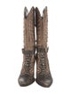 El Vaquero Leather Crystal Embellishments Western Boots