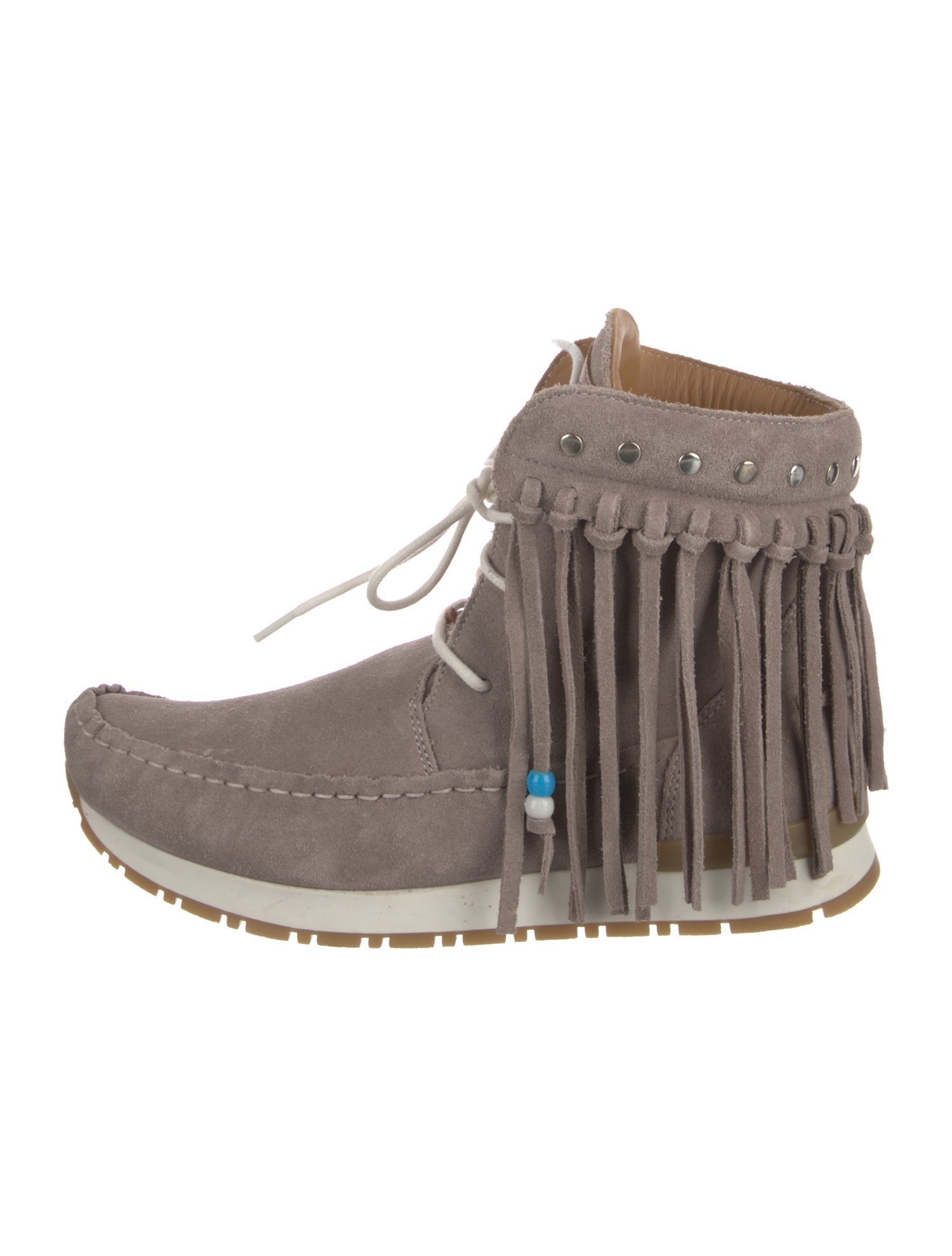 El Vaquero Suede Fringe Trim Accent Chelsea Boots