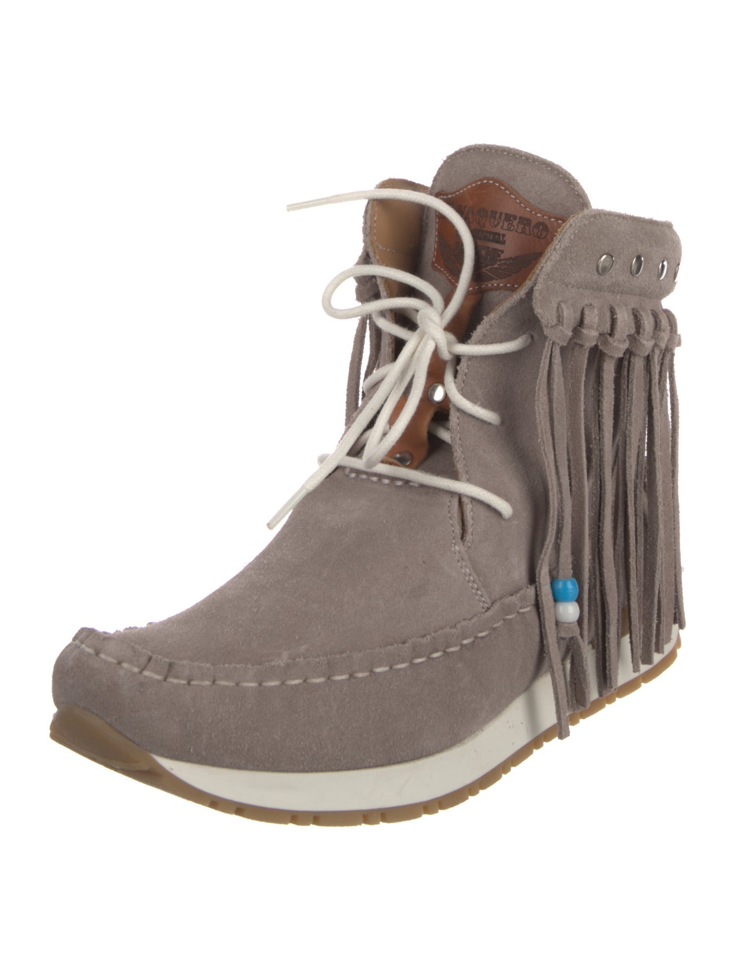 El Vaquero Suede Fringe Trim Accent Chelsea Boots