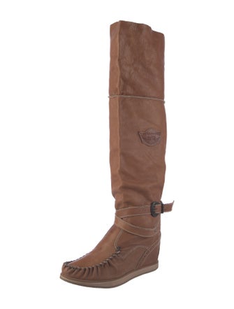 El Vaquero Leather Lace-Up Boots