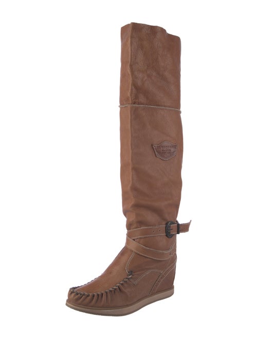 El Vaquero Leather Lace-Up Boots