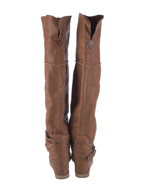 El Vaquero Leather Lace-Up Boots