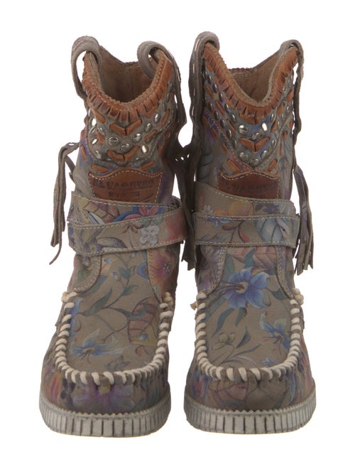 El Vaquero Suede Printed Boots