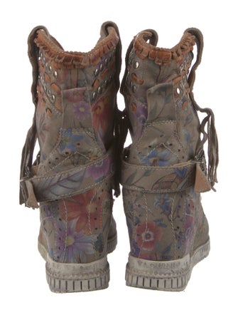 El Vaquero Suede Printed Boots
