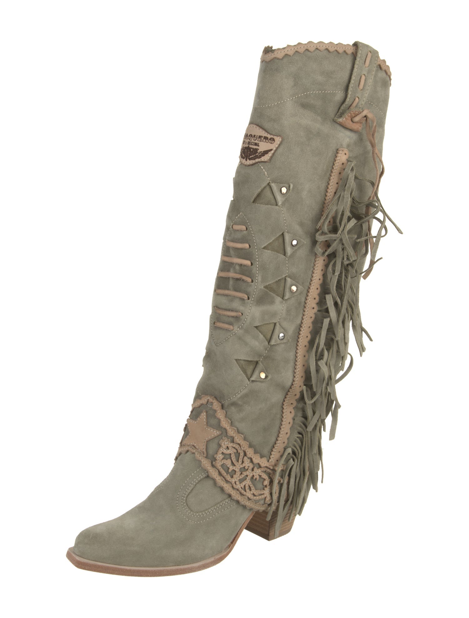 El Vaquero Suede Western Boots