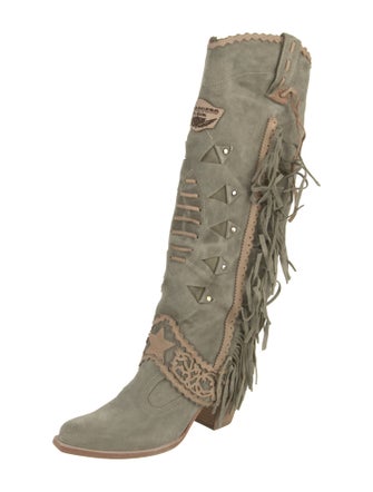 El Vaquero Suede Western Boots