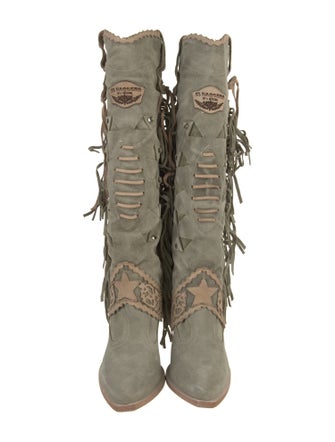 El Vaquero Suede Western Boots