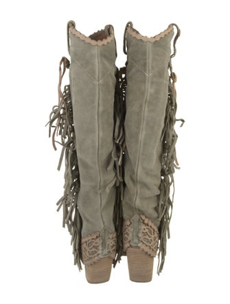 El Vaquero Suede Western Boots