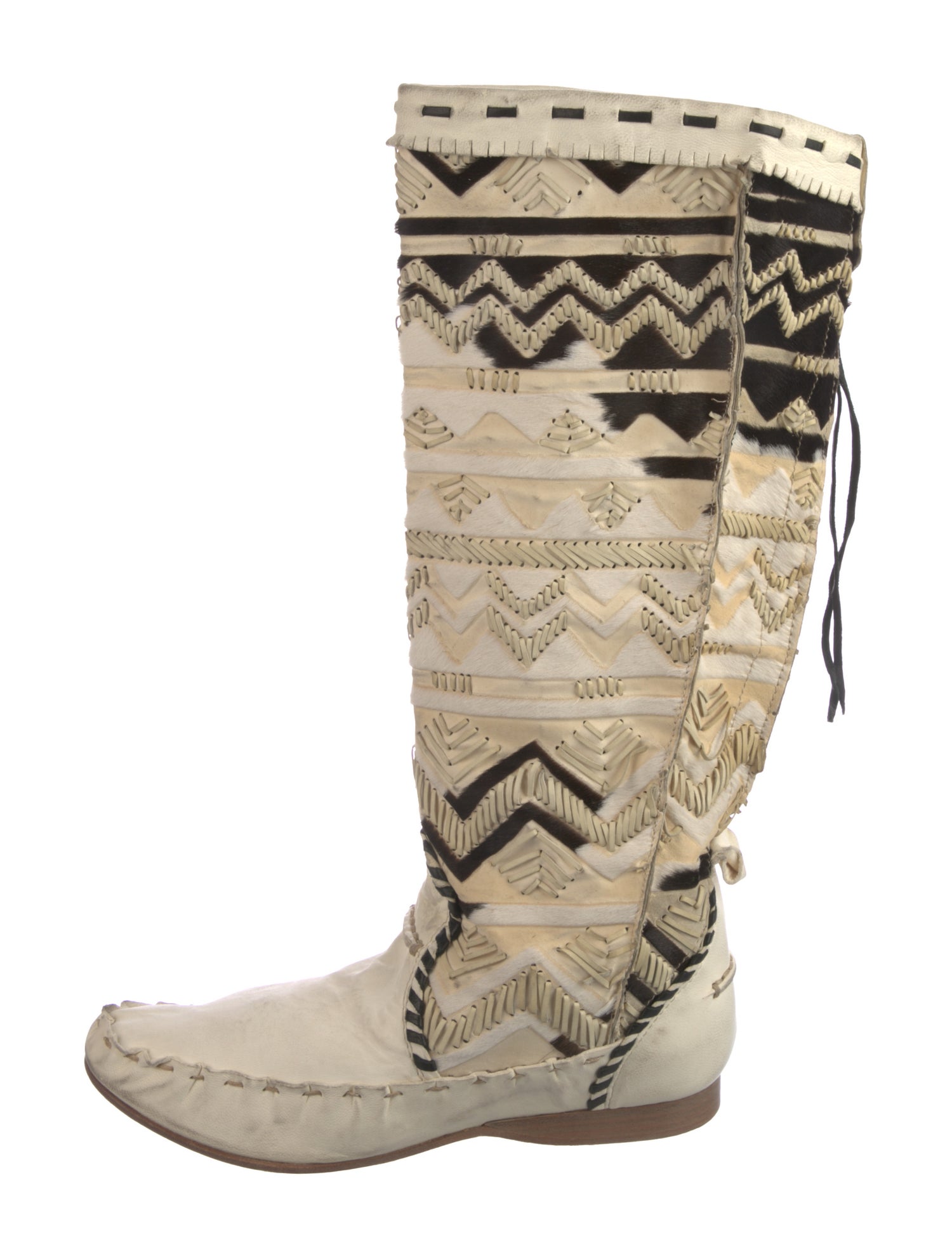 El Vaquero Leather Patterned Rain Boots