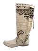 El Vaquero Leather Patterned Rain Boots