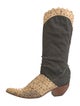 El Vaquero Python Colorblock Pattern Western Boots