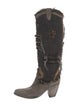 El Vaquero Suede Distressed Accents Riding Boots