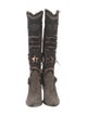 El Vaquero Suede Distressed Accents Riding Boots