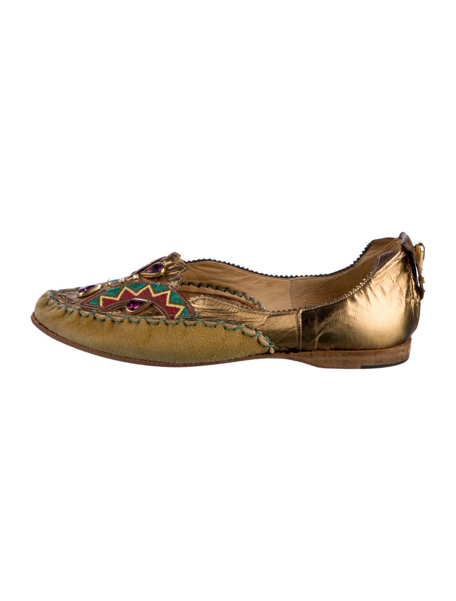 El Vaquero Vintage Suede Ballet Flats