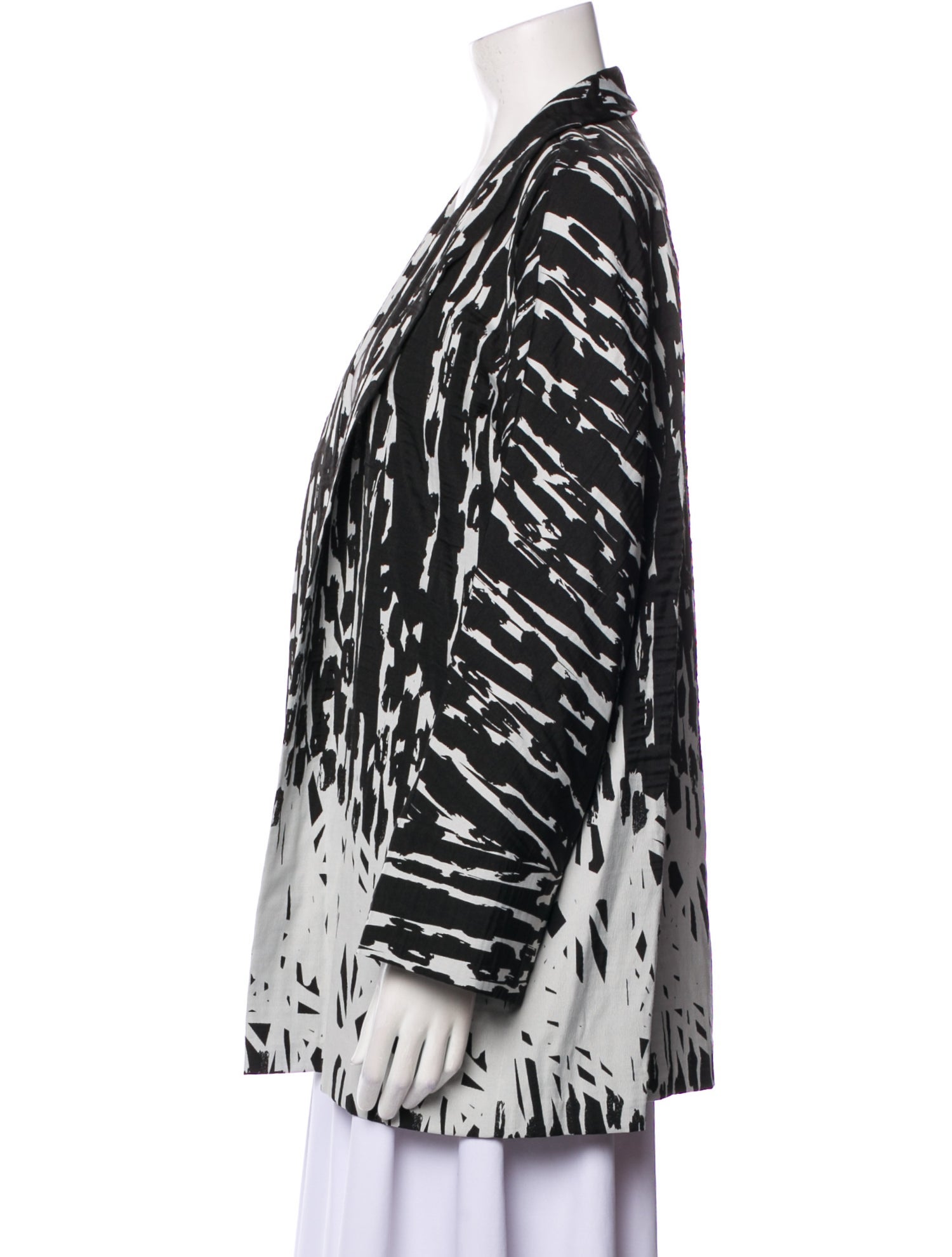 EMMELLE Animal Print Open Front Sweater