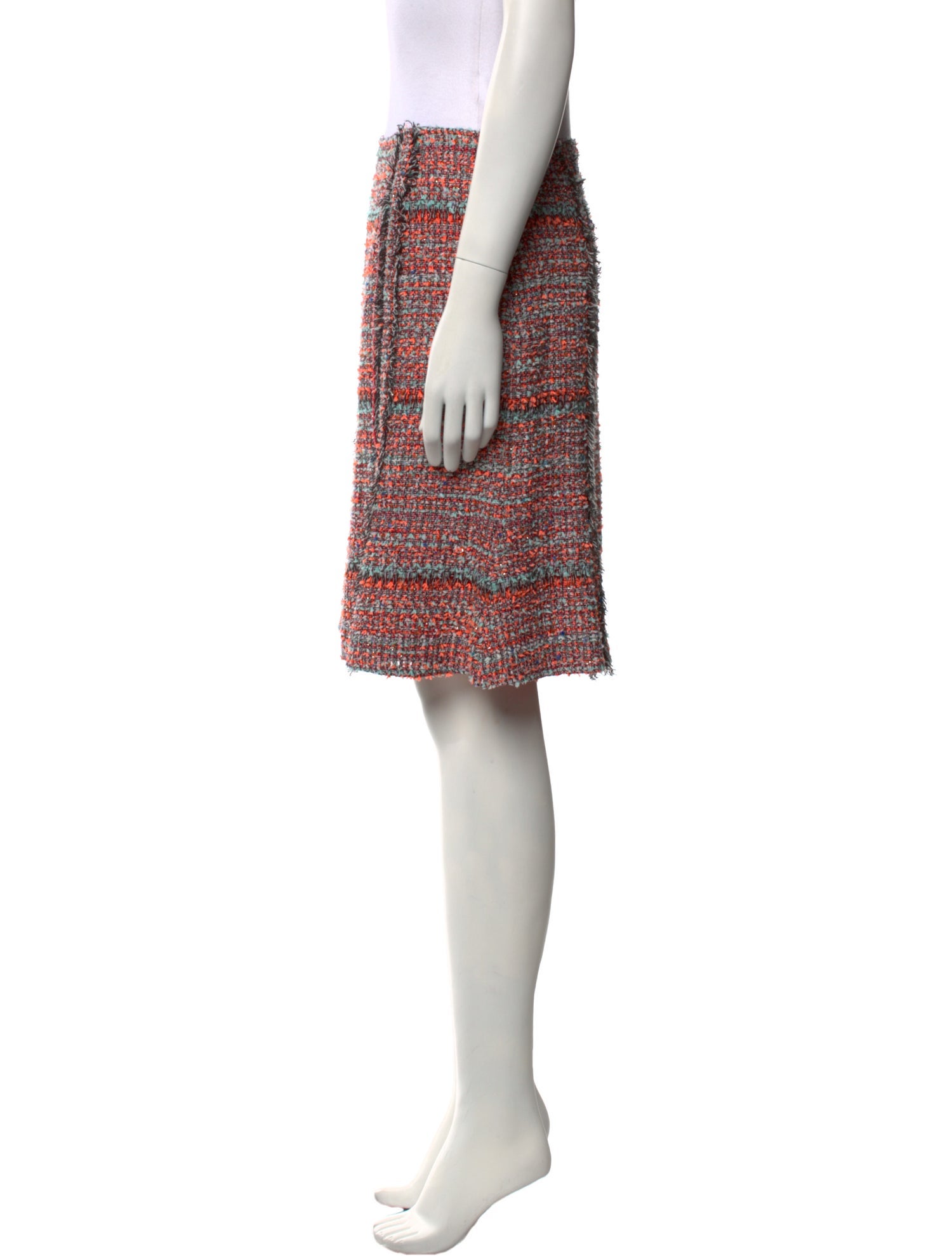 EMMELLE Tweed Pattern Knee-Length Skirt