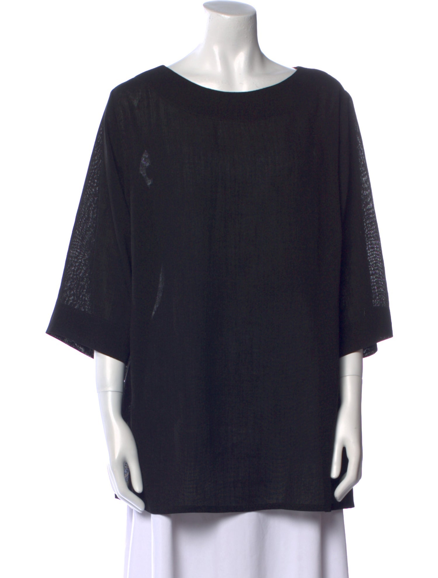 EMMELLE Bateau Neckline Three-Quarter Sleeve Tunic