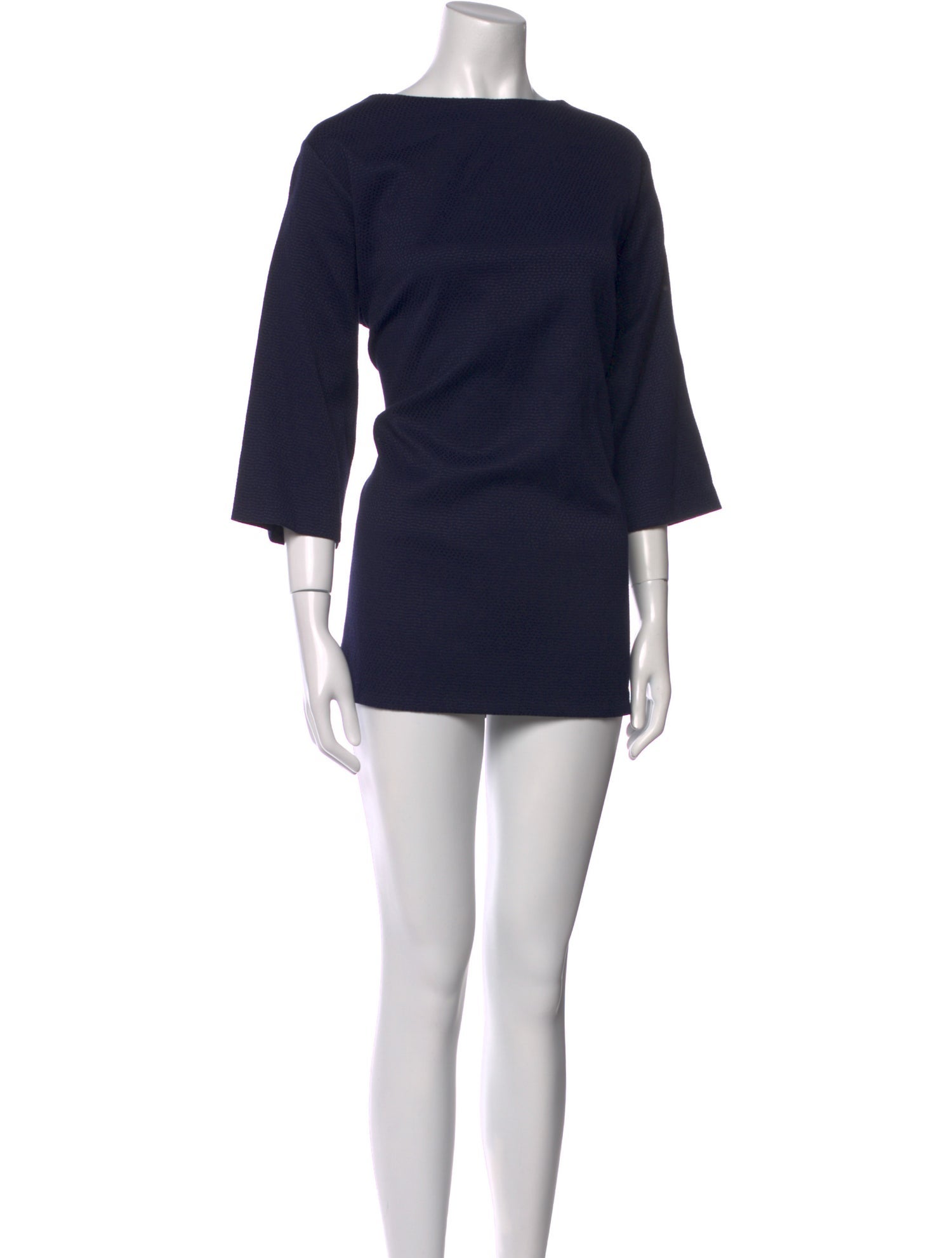EMMELLE Bateau Neckline Three-Quarter Sleeve Tunic