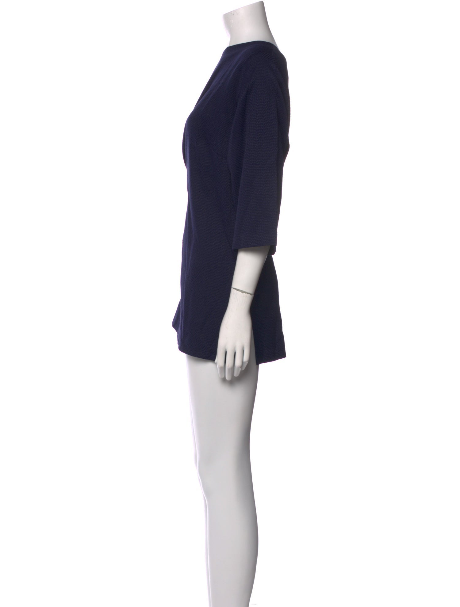 EMMELLE Bateau Neckline Three-Quarter Sleeve Tunic