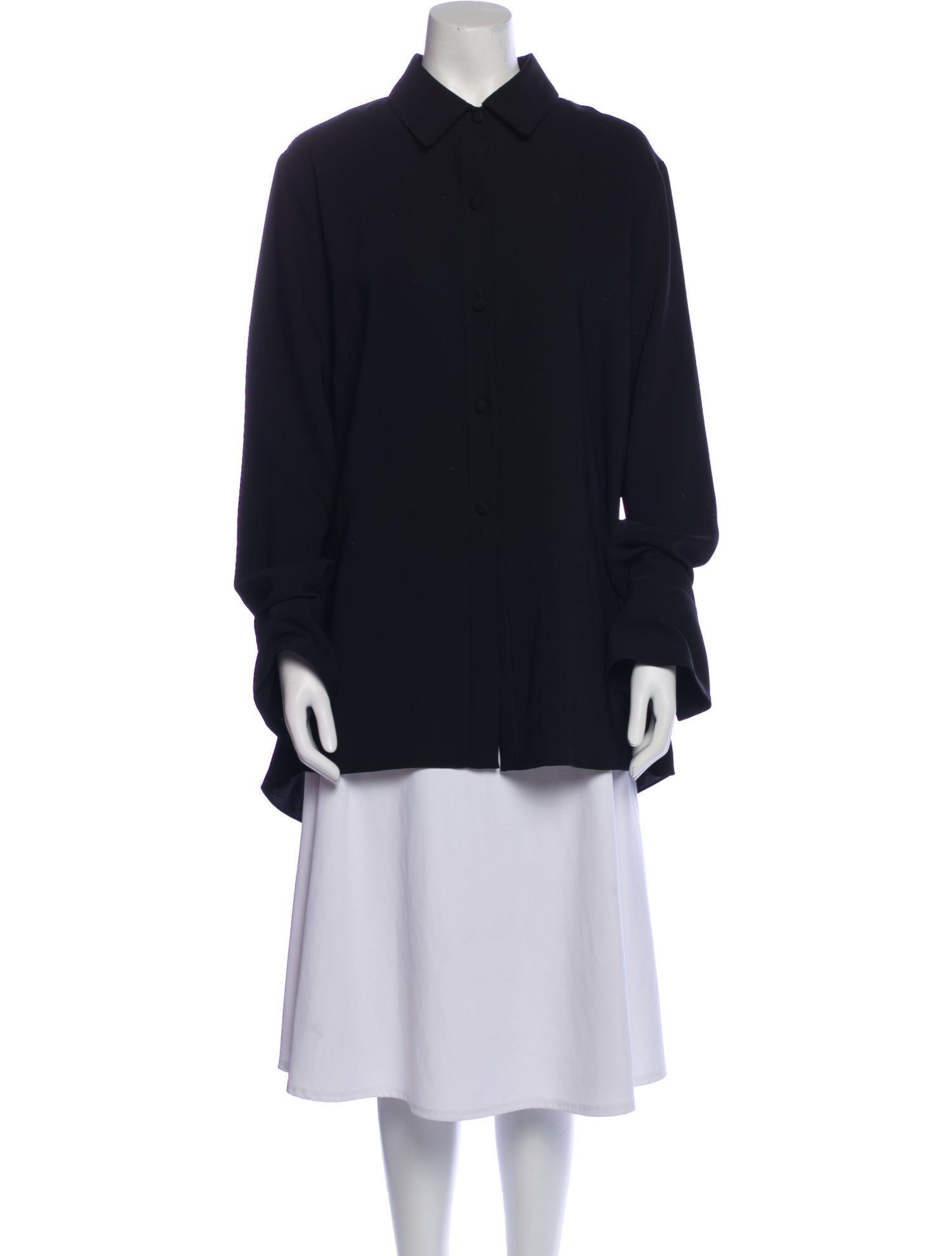 EMMELLE Long Sleeve Button-Up Top