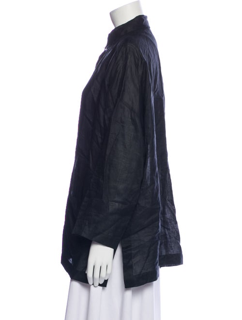 EMMELLE Linen Long Sleeve Button-Up Top