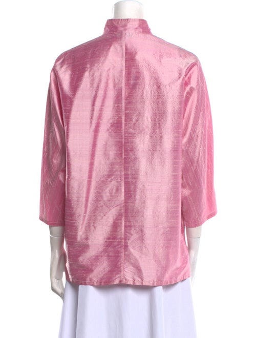 EMMELLE Silk Mock Neck Blouse