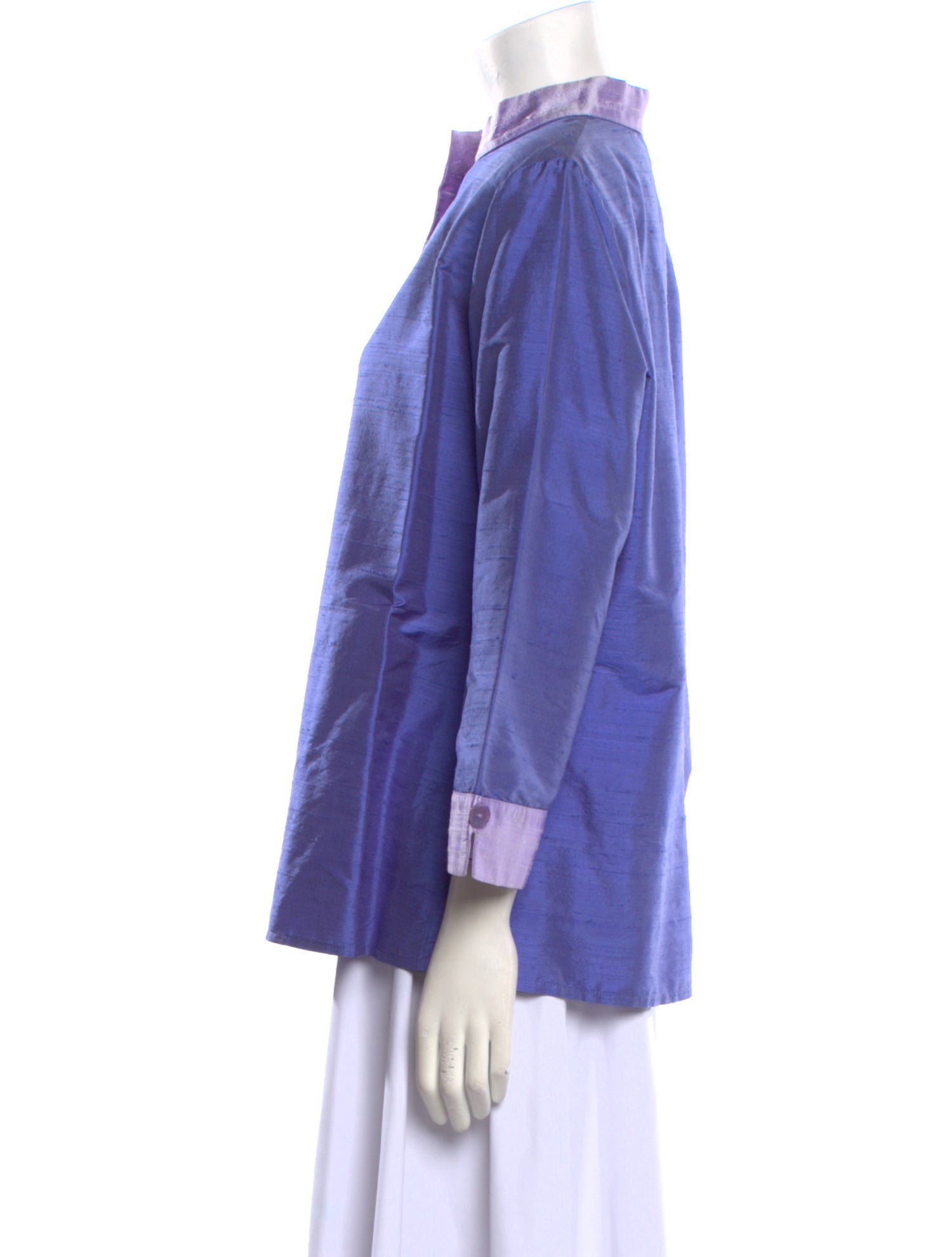 EMMELLE Silk Mock Neck Blouse