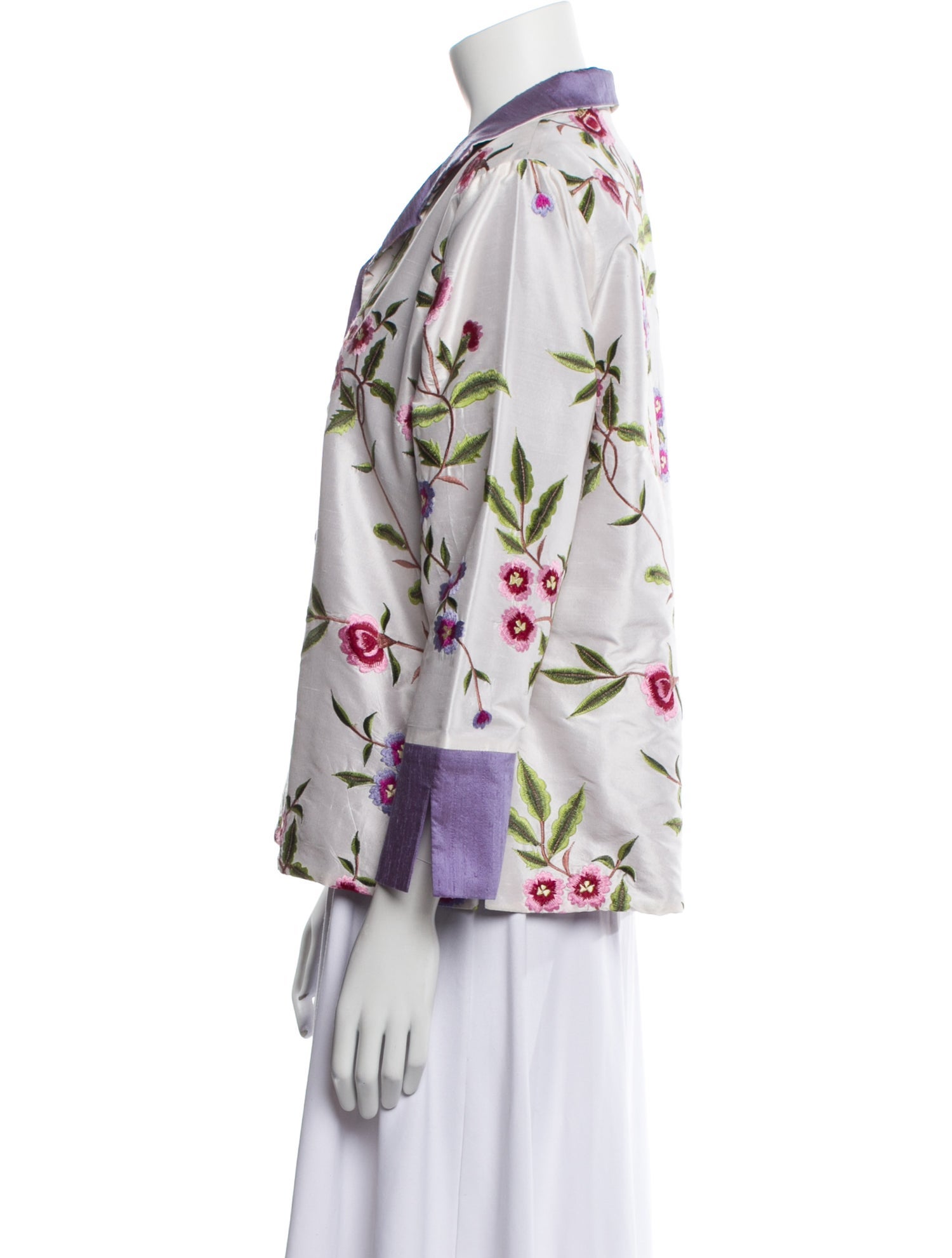 EMMELLE Silk Floral Print Blazer