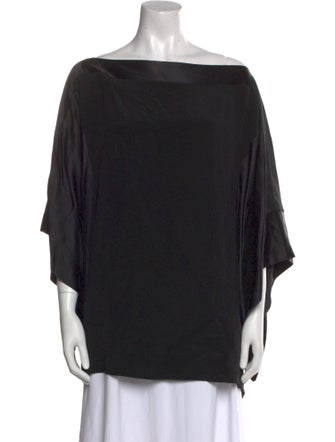 EMMELLE Silk Bateau Neckline Tunic
