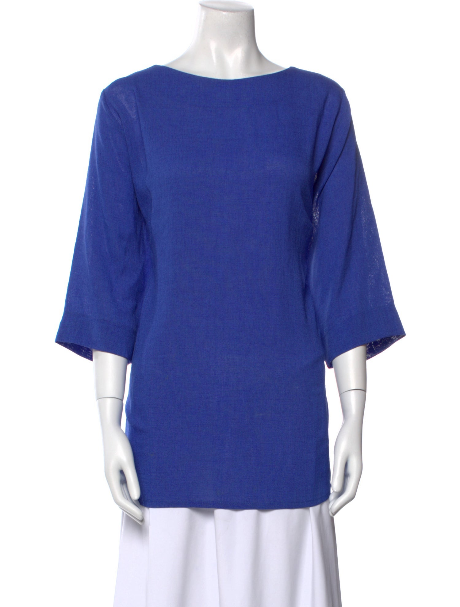 EMMELLE Bateau Neckline Three-Quarter Sleeve Tunic