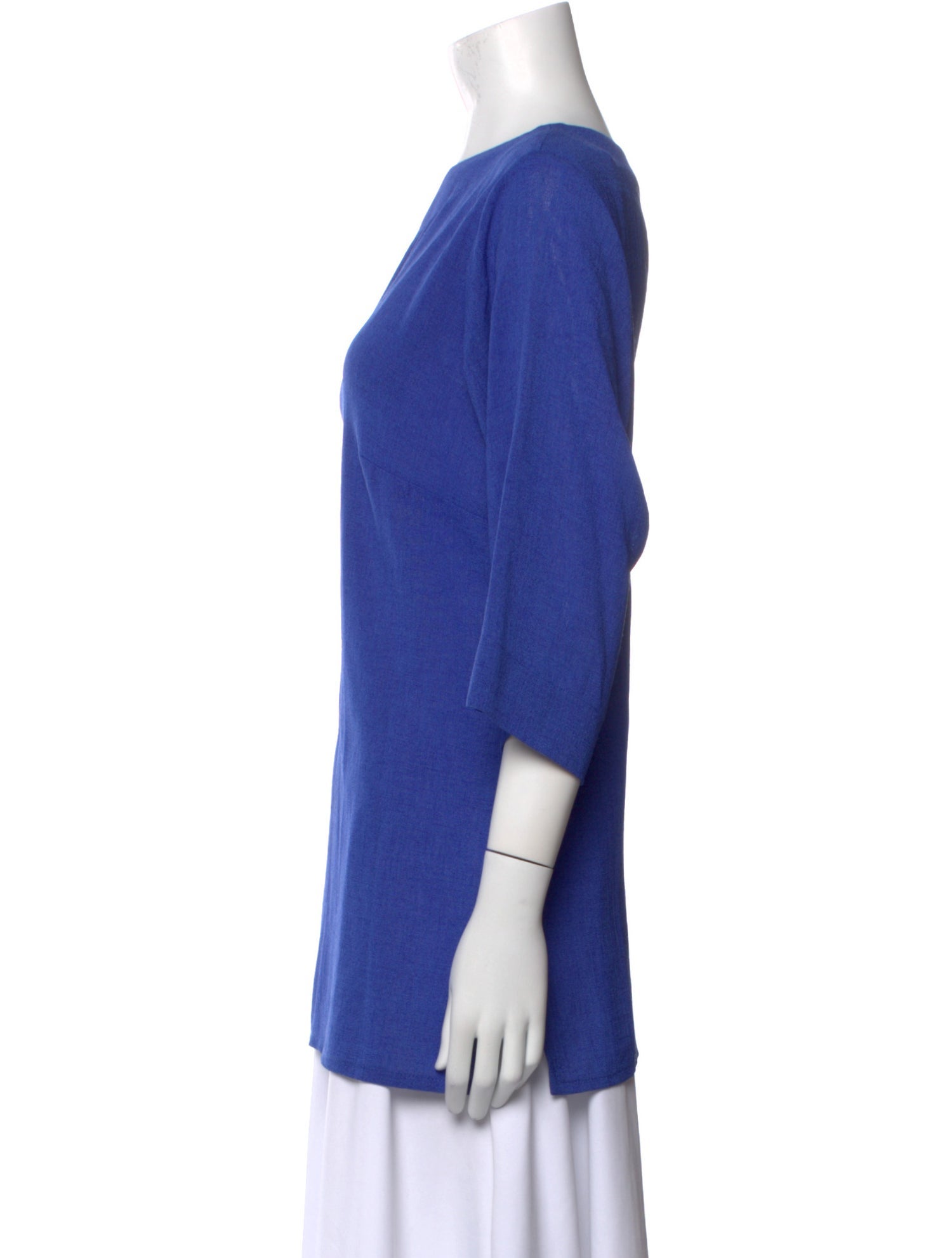 EMMELLE Bateau Neckline Three-Quarter Sleeve Tunic