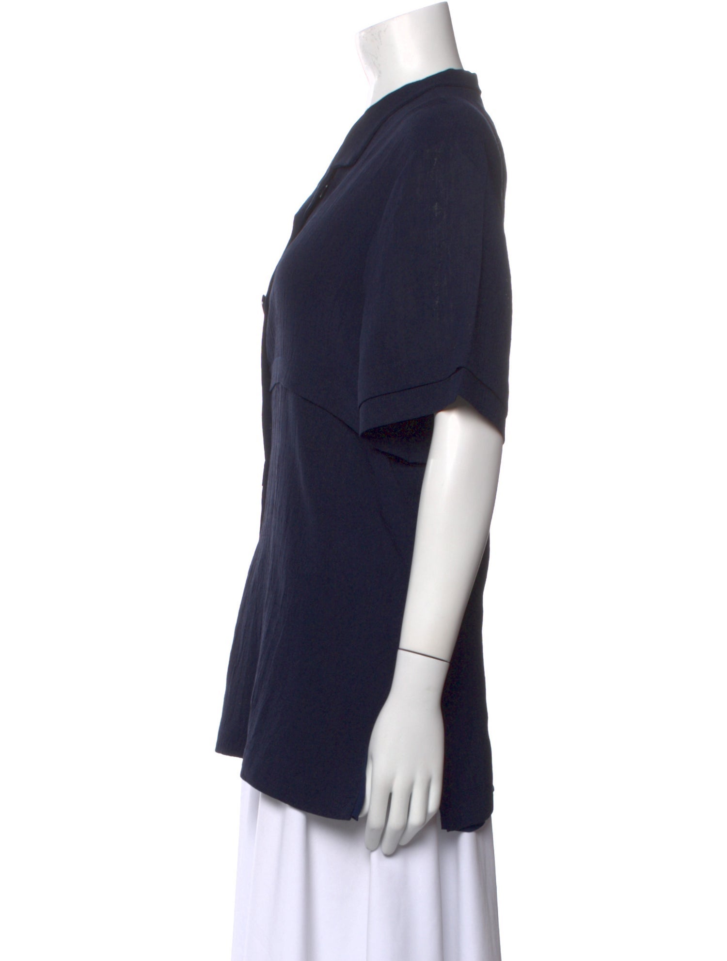 EMMELLE Short Sleeve Button-Up Top