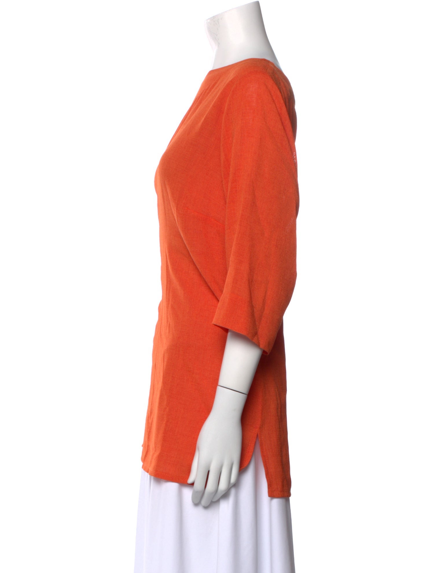 EMMELLE Bateau Neckline Three-Quarter Sleeve Tunic