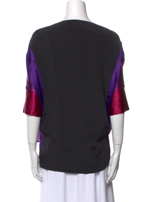 EMMELLE Silk Colorblock Pattern Tunic