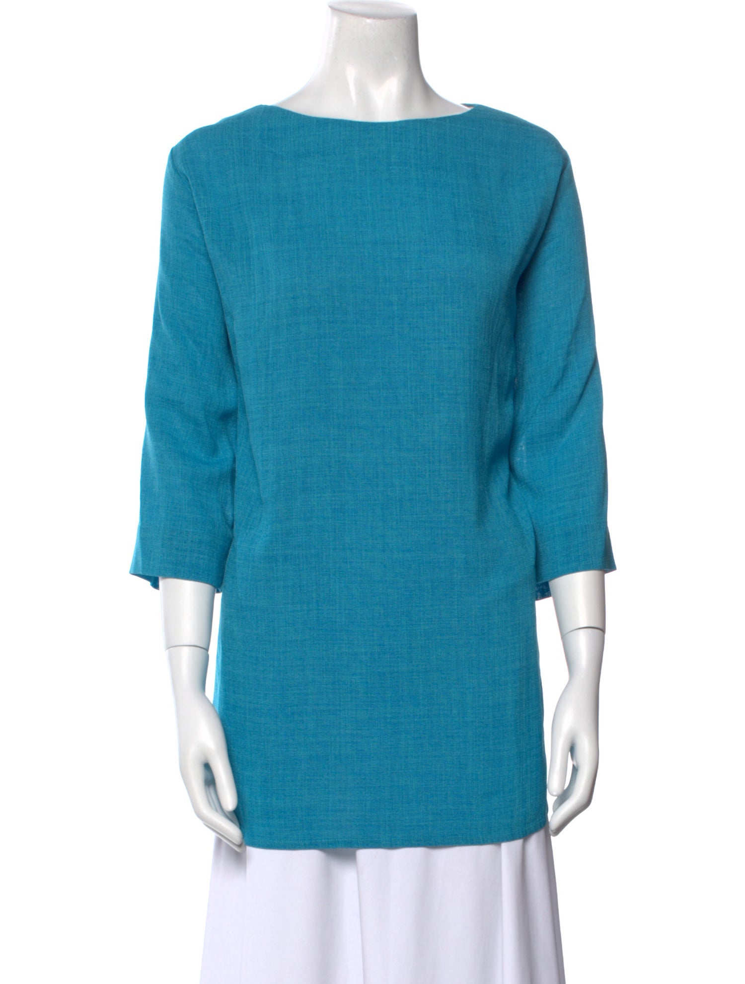 EMMELLE Bateau Neckline Three-Quarter Sleeve Tunic