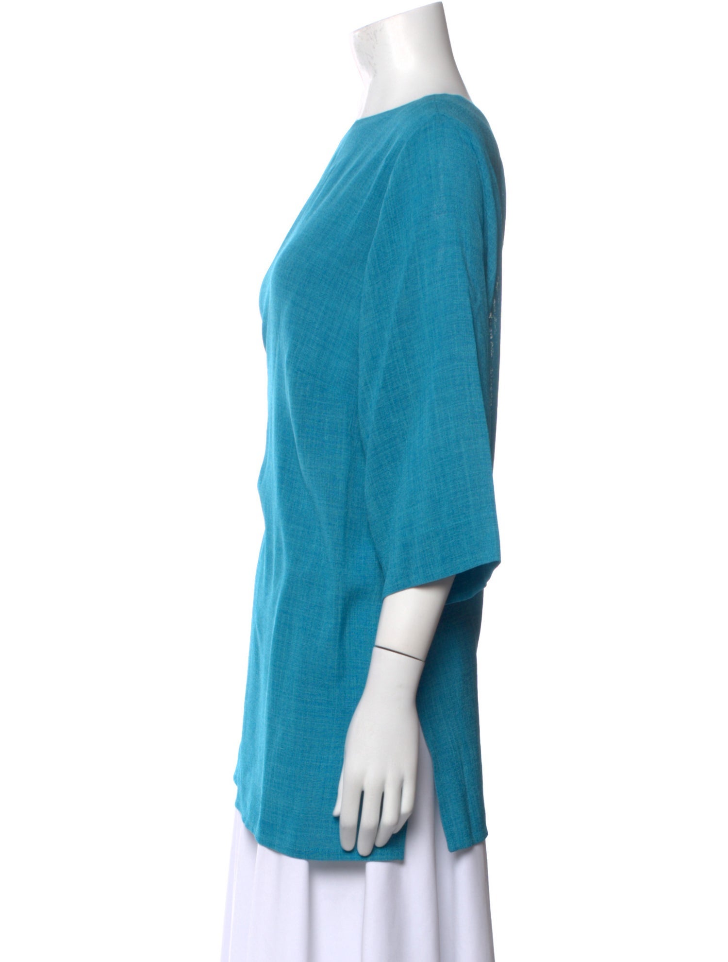 EMMELLE Bateau Neckline Three-Quarter Sleeve Tunic