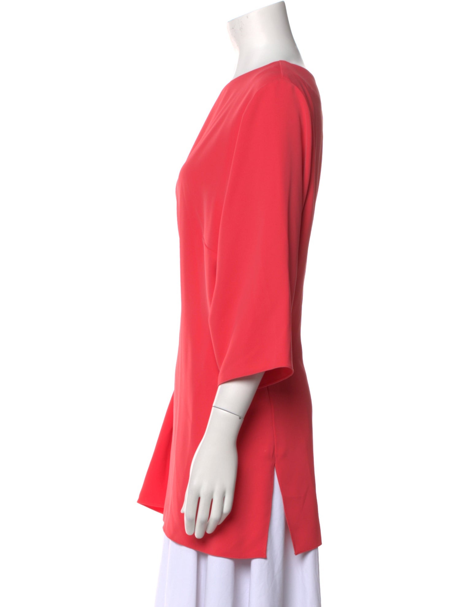 EMMELLE Bateau Neckline Three-Quarter Sleeve Tunic