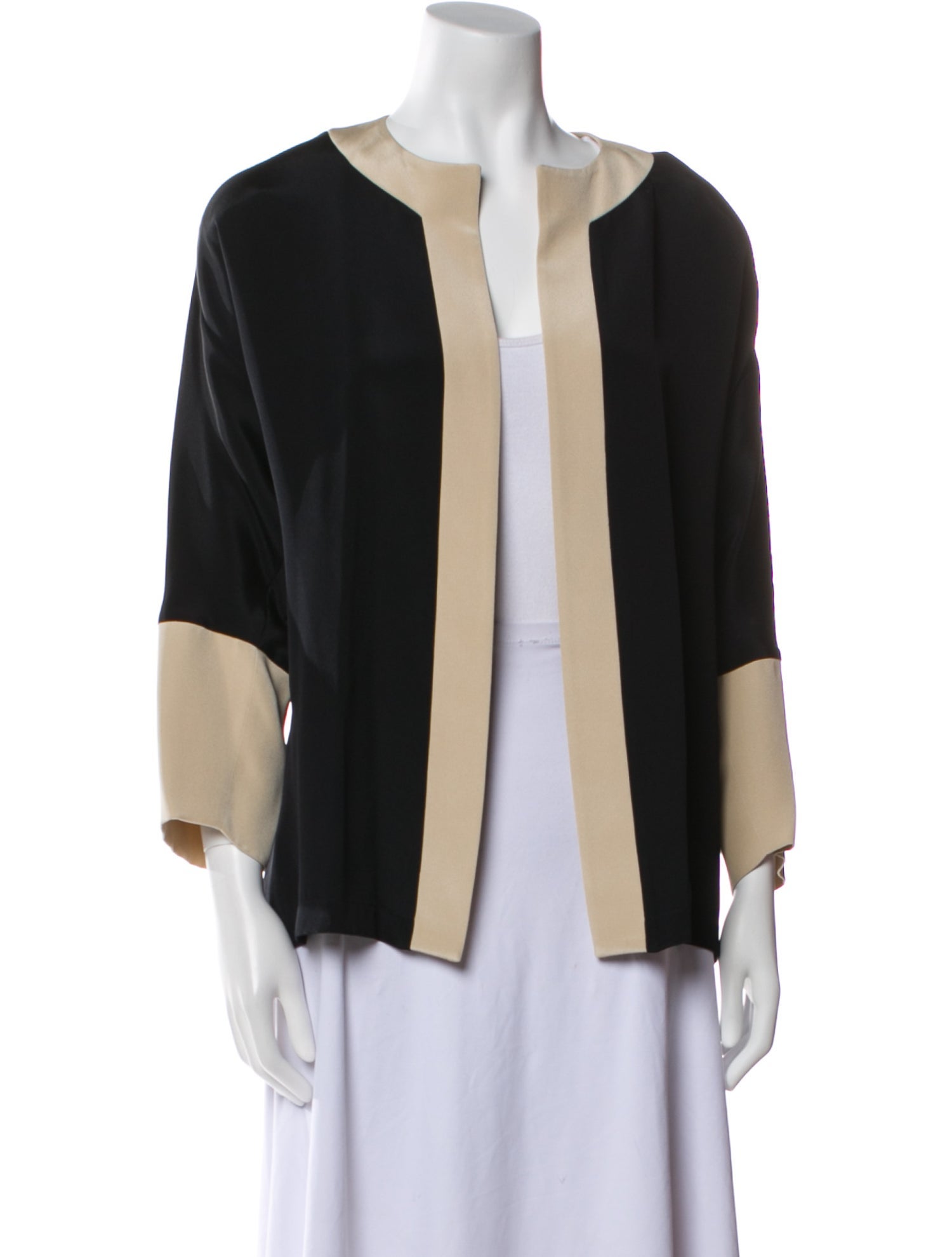 EMMELLE Silk Colorblock Pattern Jacket w/ Tags