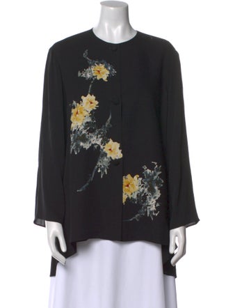 EMMELLE Silk Floral Print Blouse
