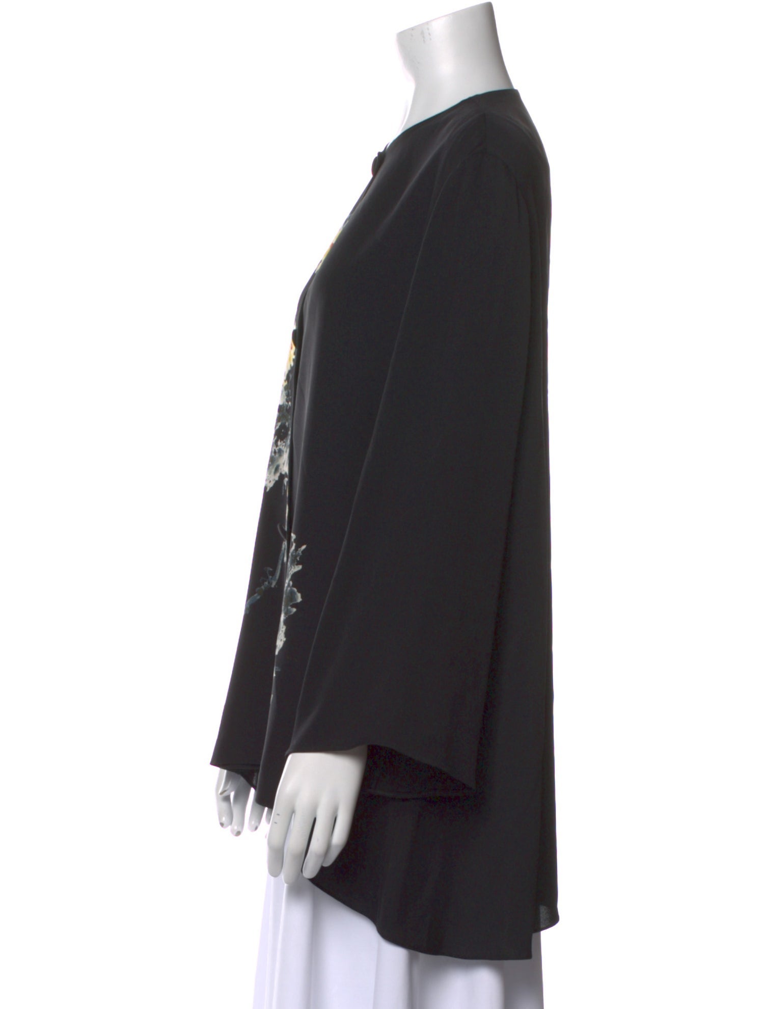 EMMELLE Silk Floral Print Blouse