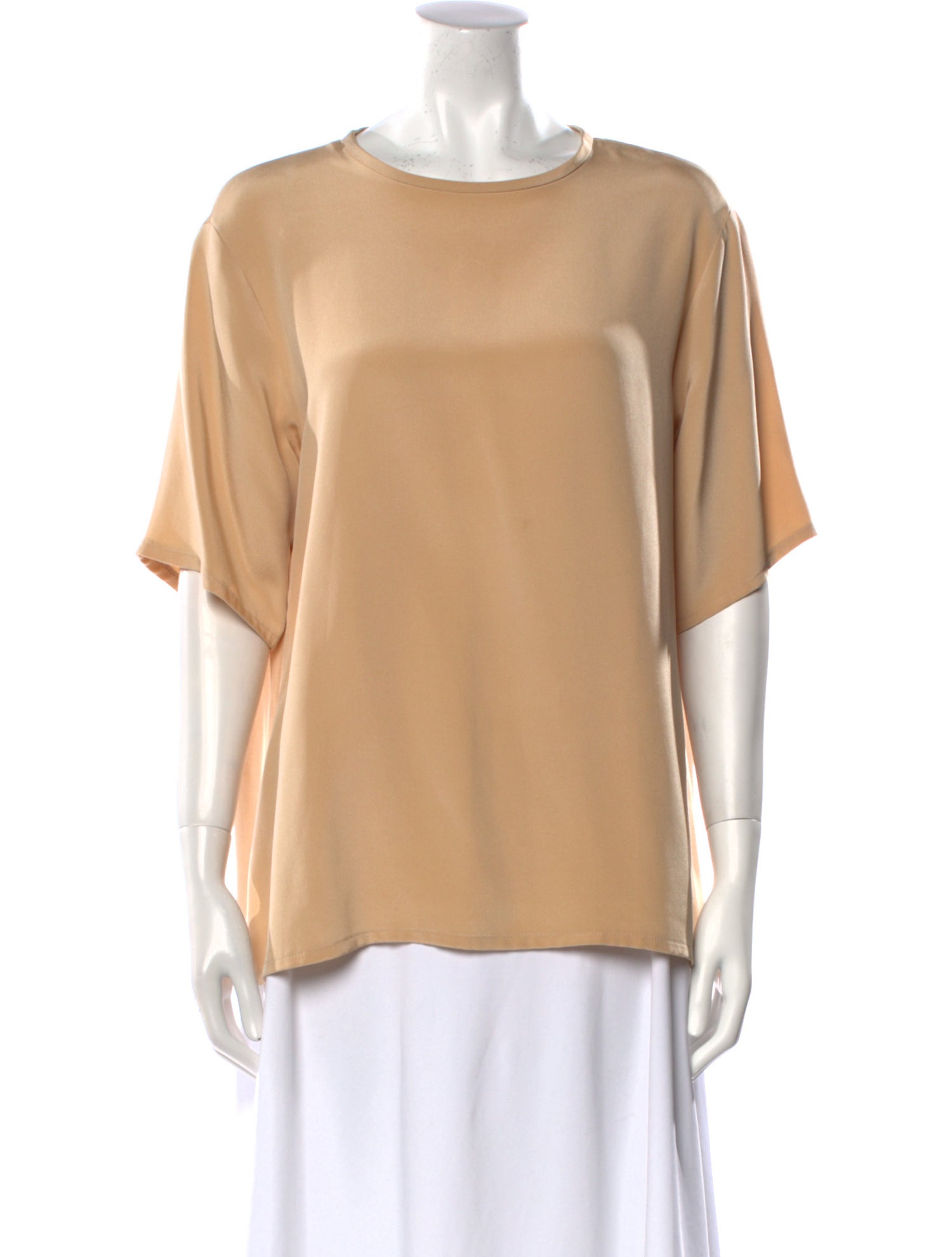 EMMELLE Silk Crew Neck Blouse