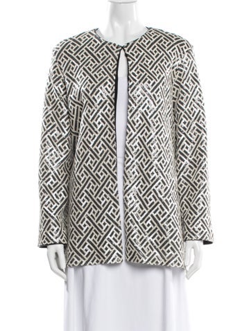 Pre-owned Emmelle Sequin Printed Evening Jacket In Multi