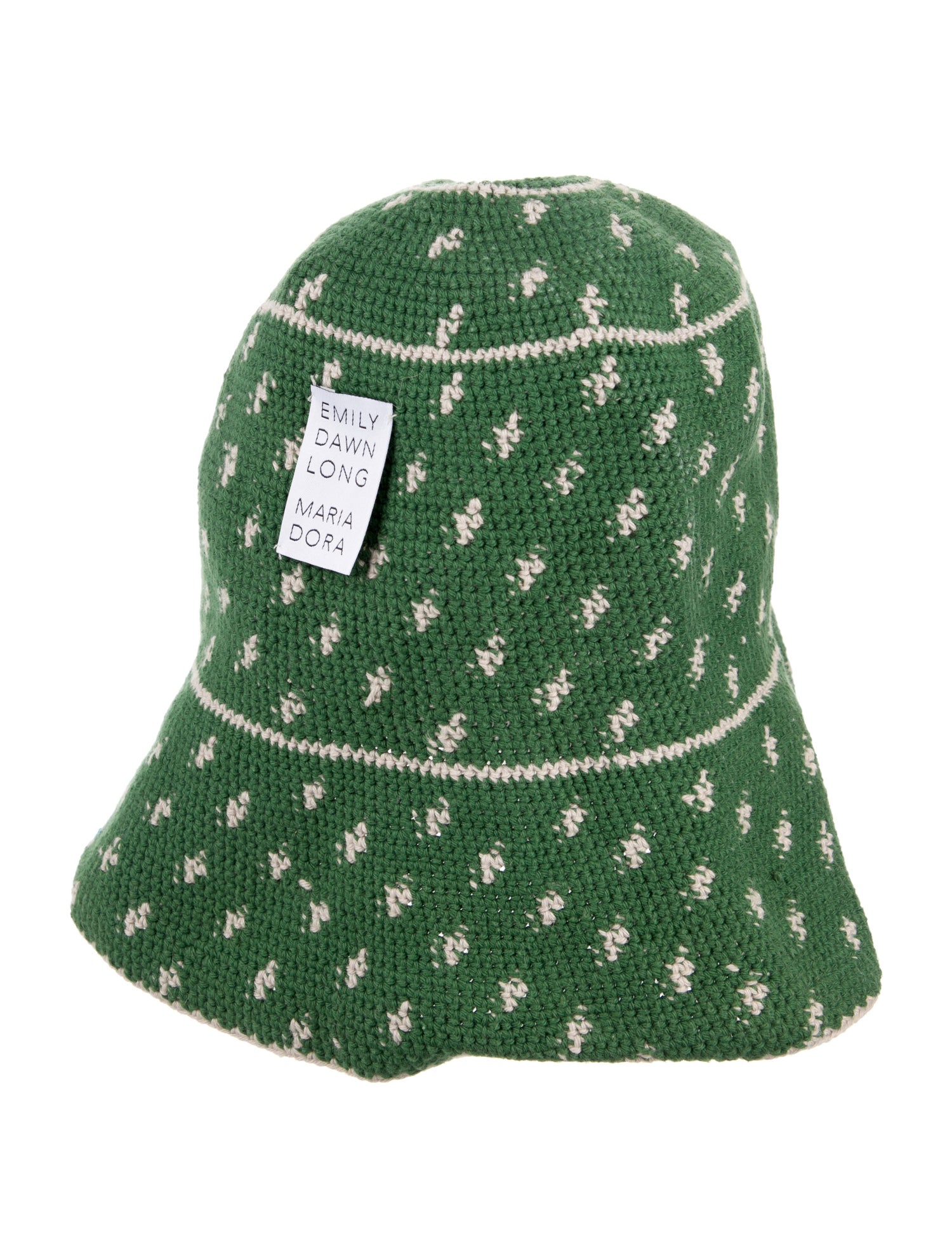 EMILY DAWN LONG MARIA DORA バケットハット Emily Dawn Long x Maria Dora Knit Bucket Hat - Green Hats