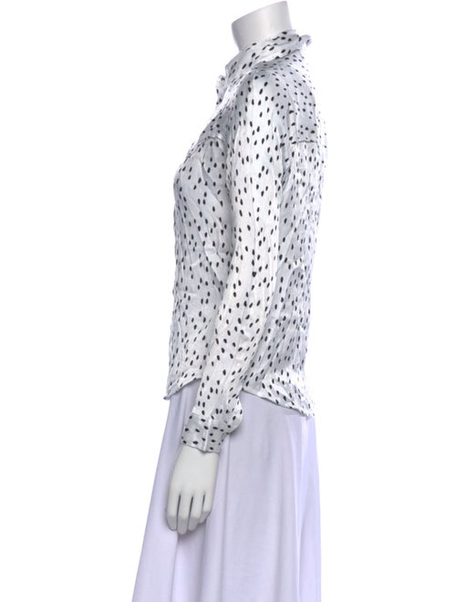 Emory Bee Printed Long Sleeve Button-Up Top