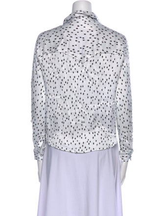 Emory Bee Printed Long Sleeve Button-Up Top