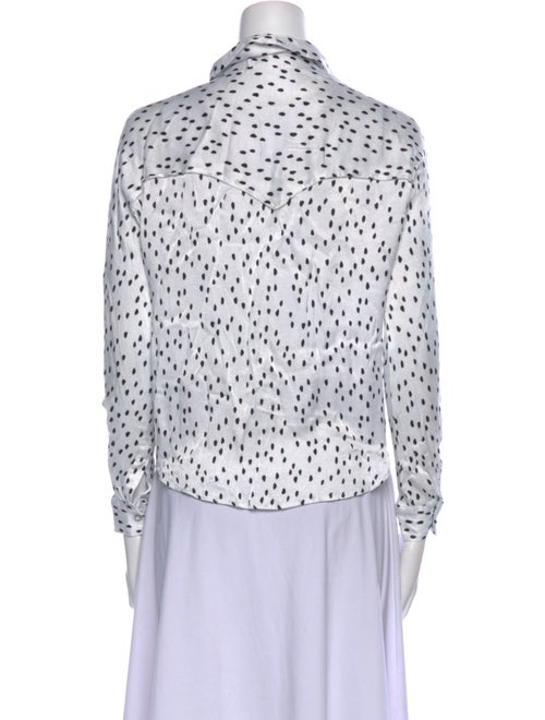 Emory Bee Printed Long Sleeve Button-Up Top