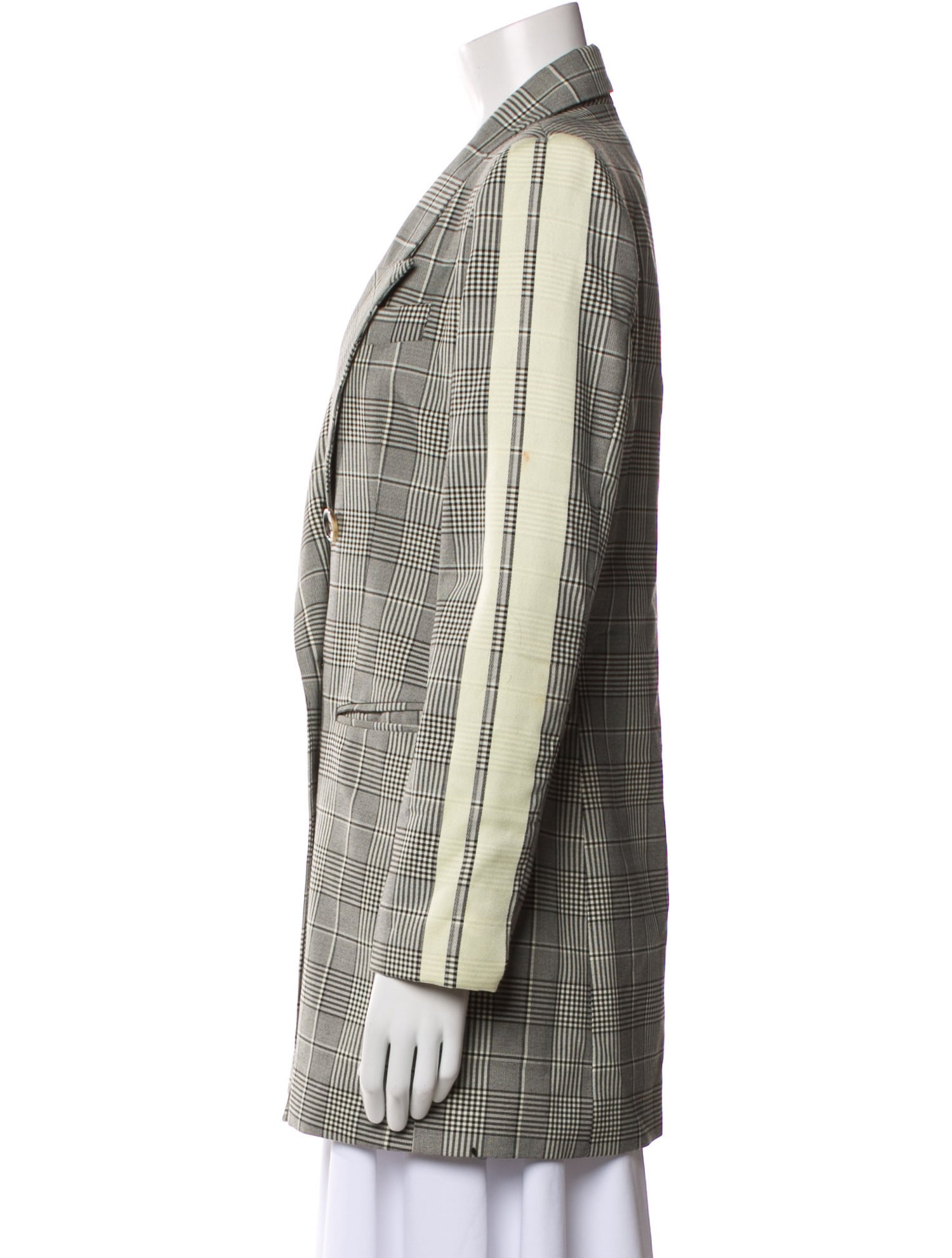 Emory Bee Plaid Print Peacoat